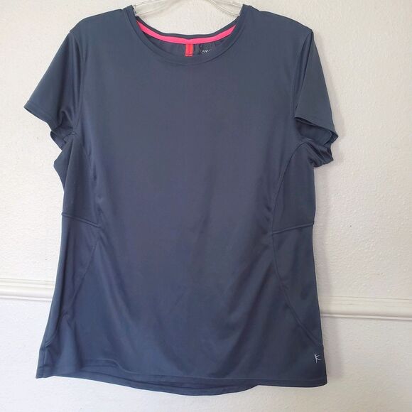 Danskin Now Semi Fitted Shirt Womens XXL 2XL Dark Gray Short Sleeve Dri More - Picture 13 of 14